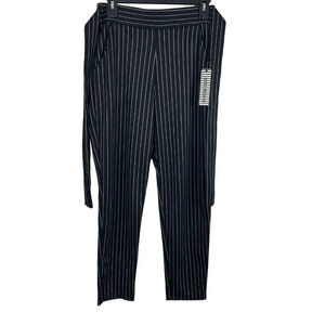 Haute Monde Women's Stretch Striped Pull-One Pants Size S